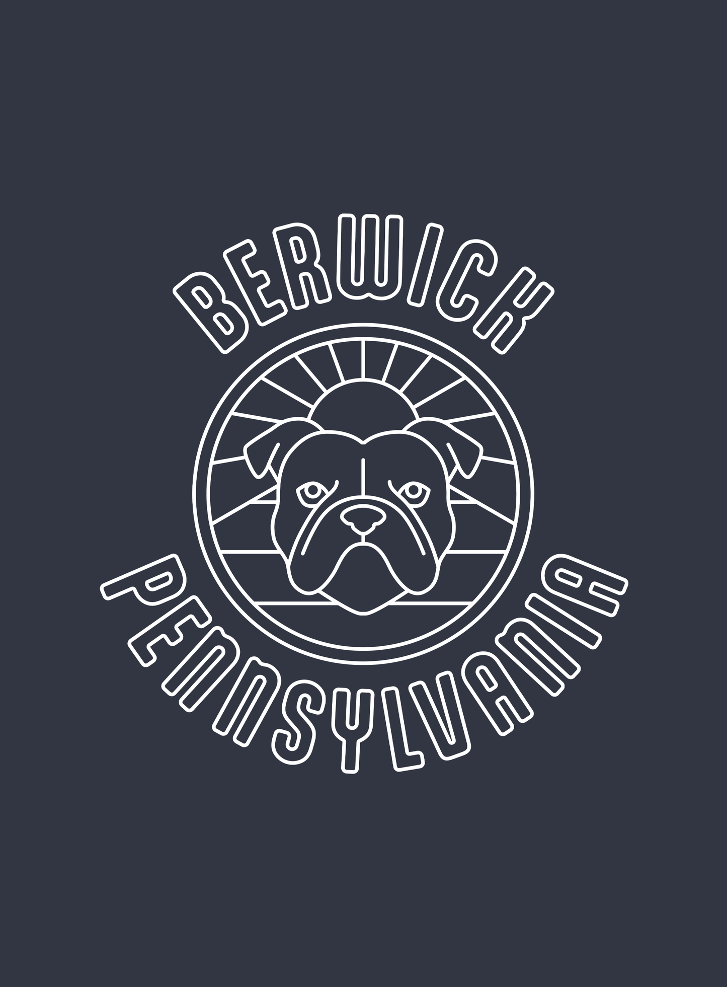 Unisex: Berwick PA Sunrise Tee - Heather Navy