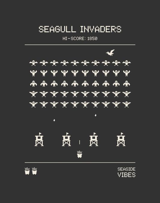 Youth: Seagull Invaders Tee | Dark Grey Heather