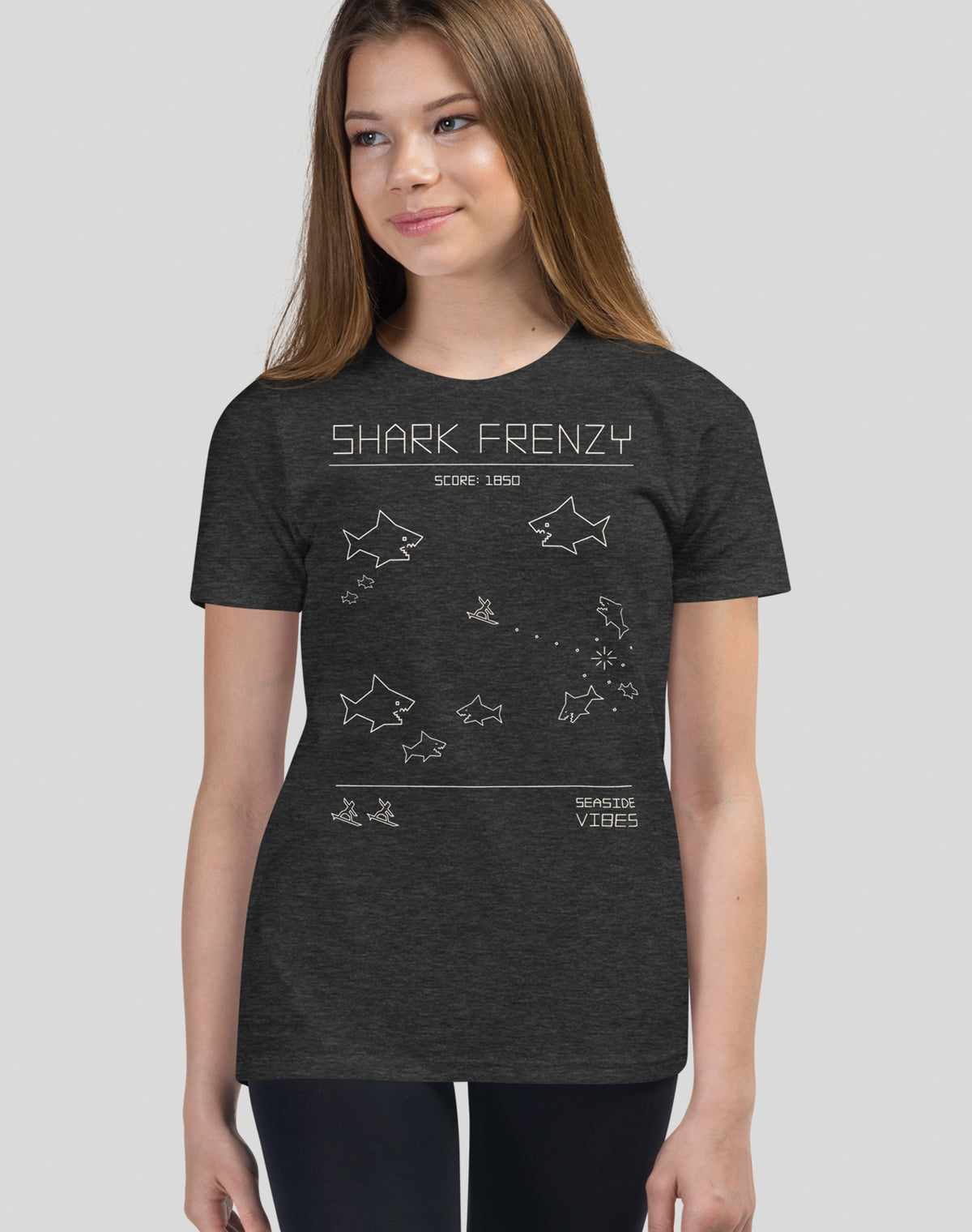 Youth: 1979 Shark Frenzy Tee | Dark Grey Heather