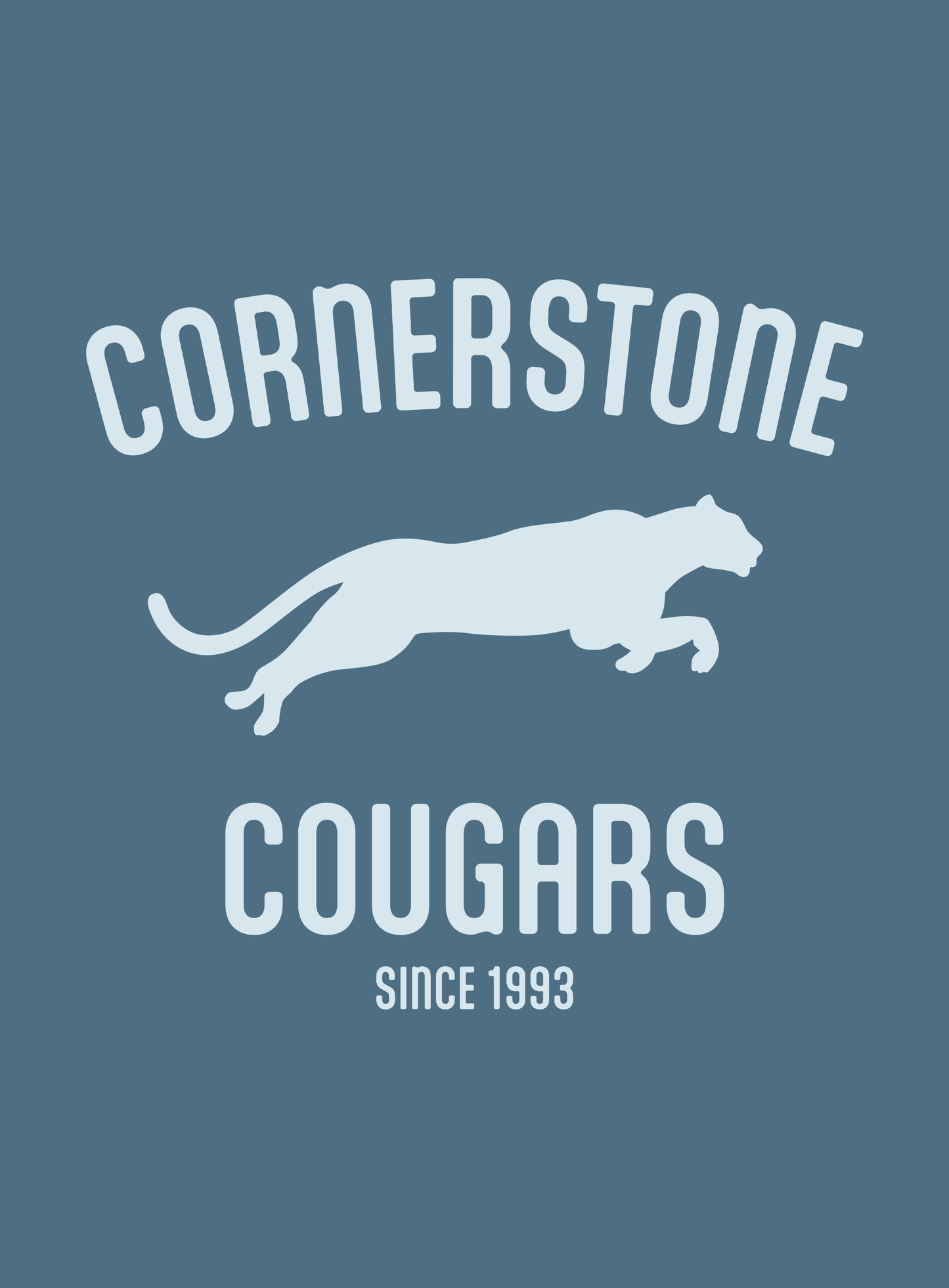 Unisex: Run with the Cougars Tee - Heather Deep Teal