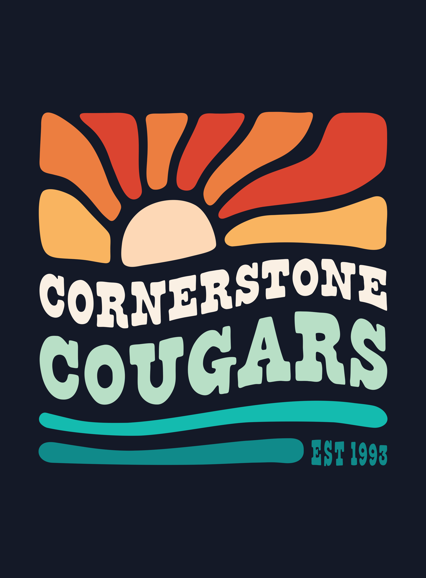 Unisex: Cornerstone Cougars Beach Vibes Pullover Hoodie - Navy