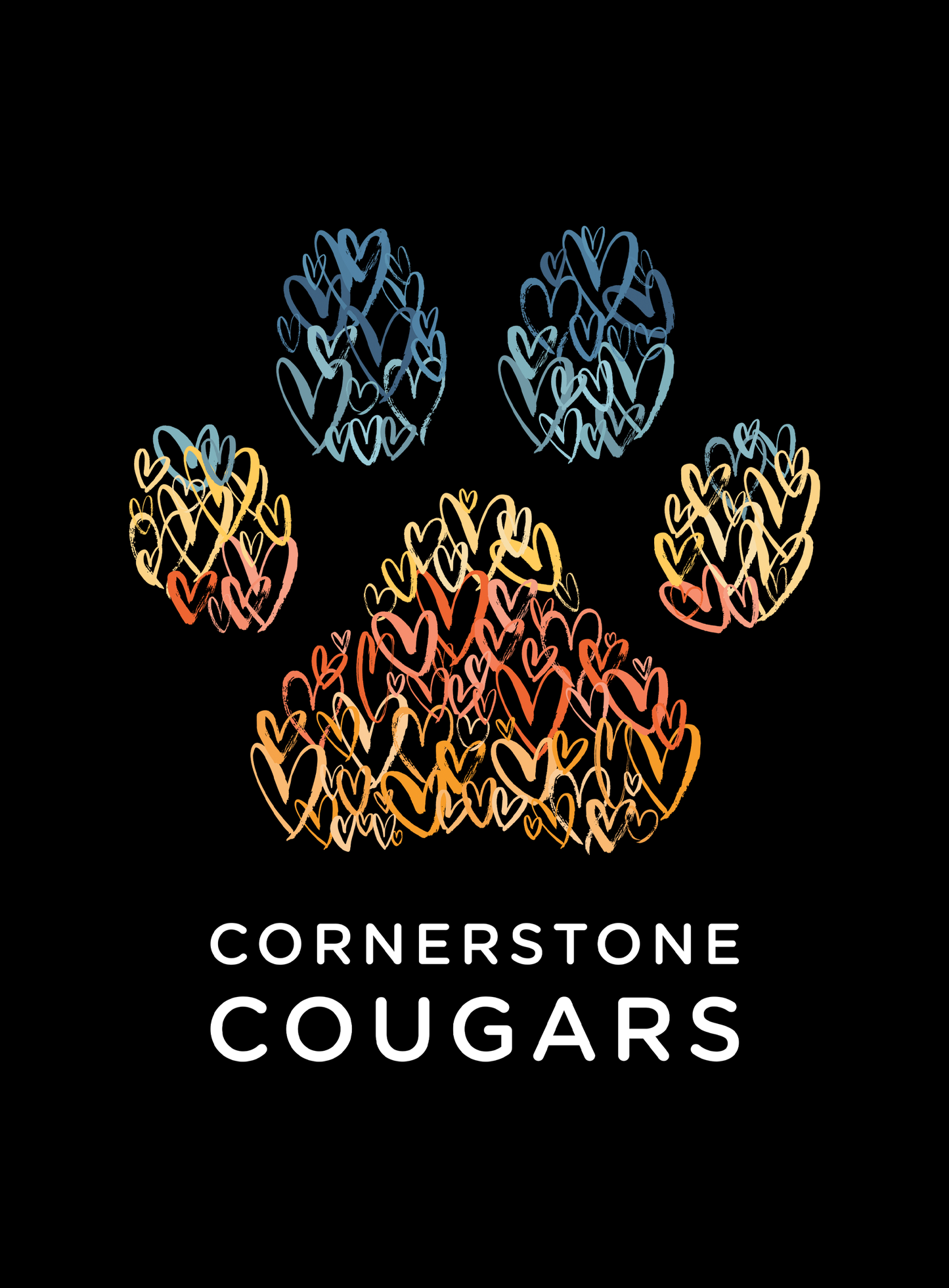 Youth: Cornerstone Cougars Pawsitive Vibes Pullover Hoodie - Black