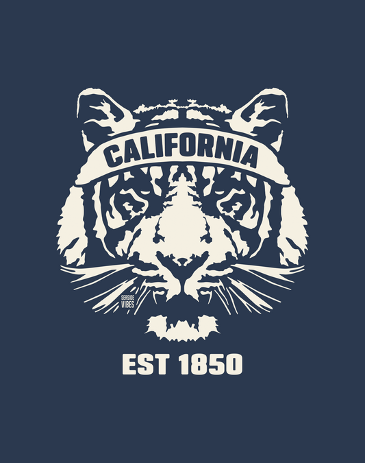 California Tiger Ambush Tee - Cotton Blend | Midnight Navy