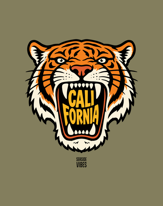 California AF Tiger Tee - Cotton Blend | Military Green