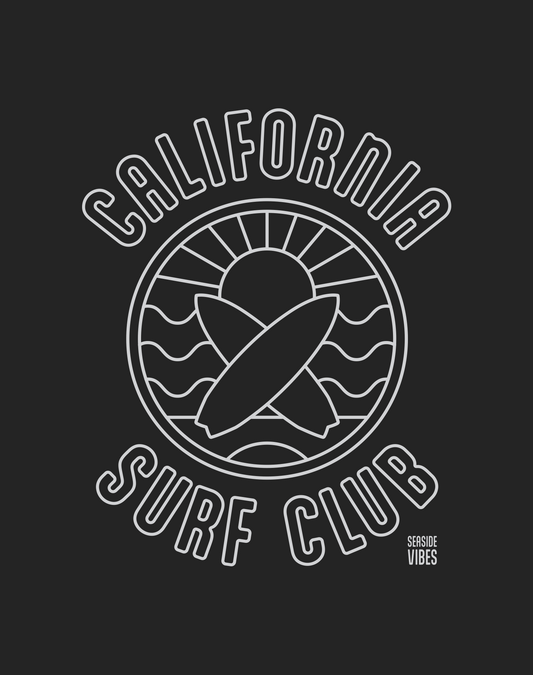 California Surf Club Sunset Tee - Cotton Blend | Charcoal