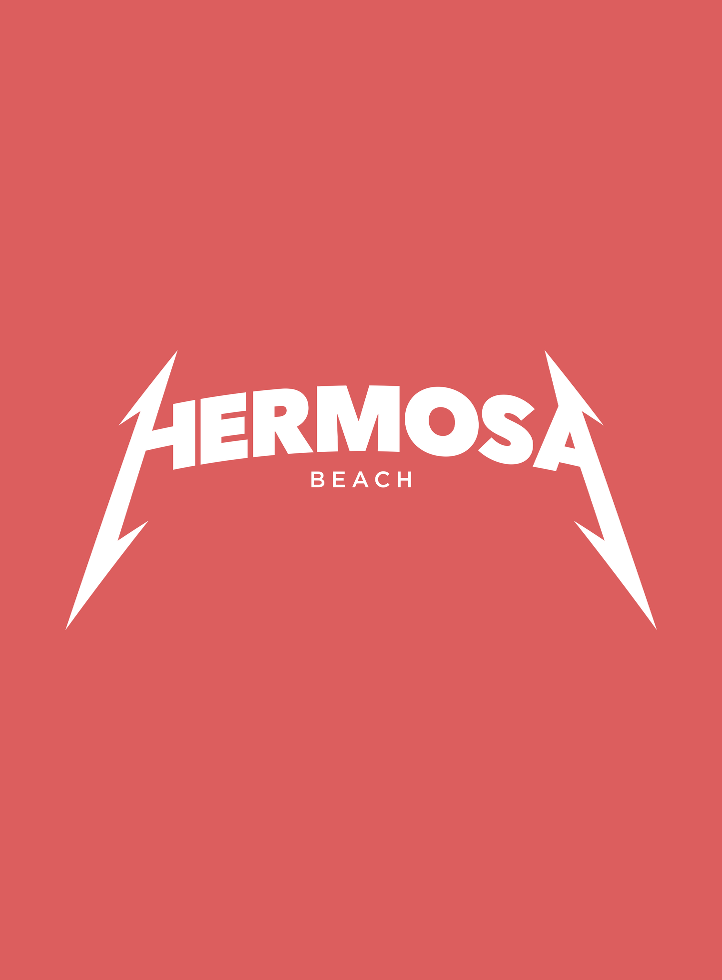 Unisex: Hermosa Beach Rocks Tee - Heather Red