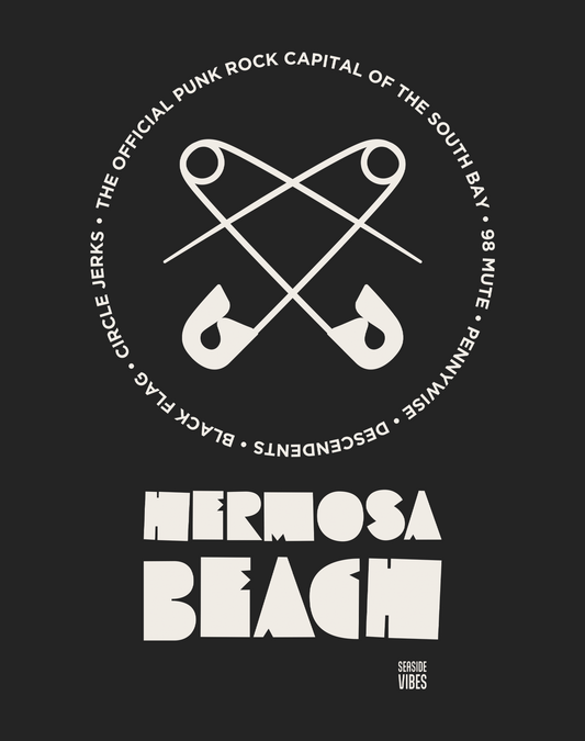 Hermosa Beach Punk Rock Legends Tee - Cotton Blend | Charcoal