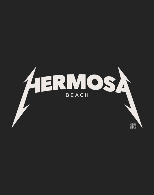 Hermosa Beach Rocks Tee - Cotton Blend | Charcoal