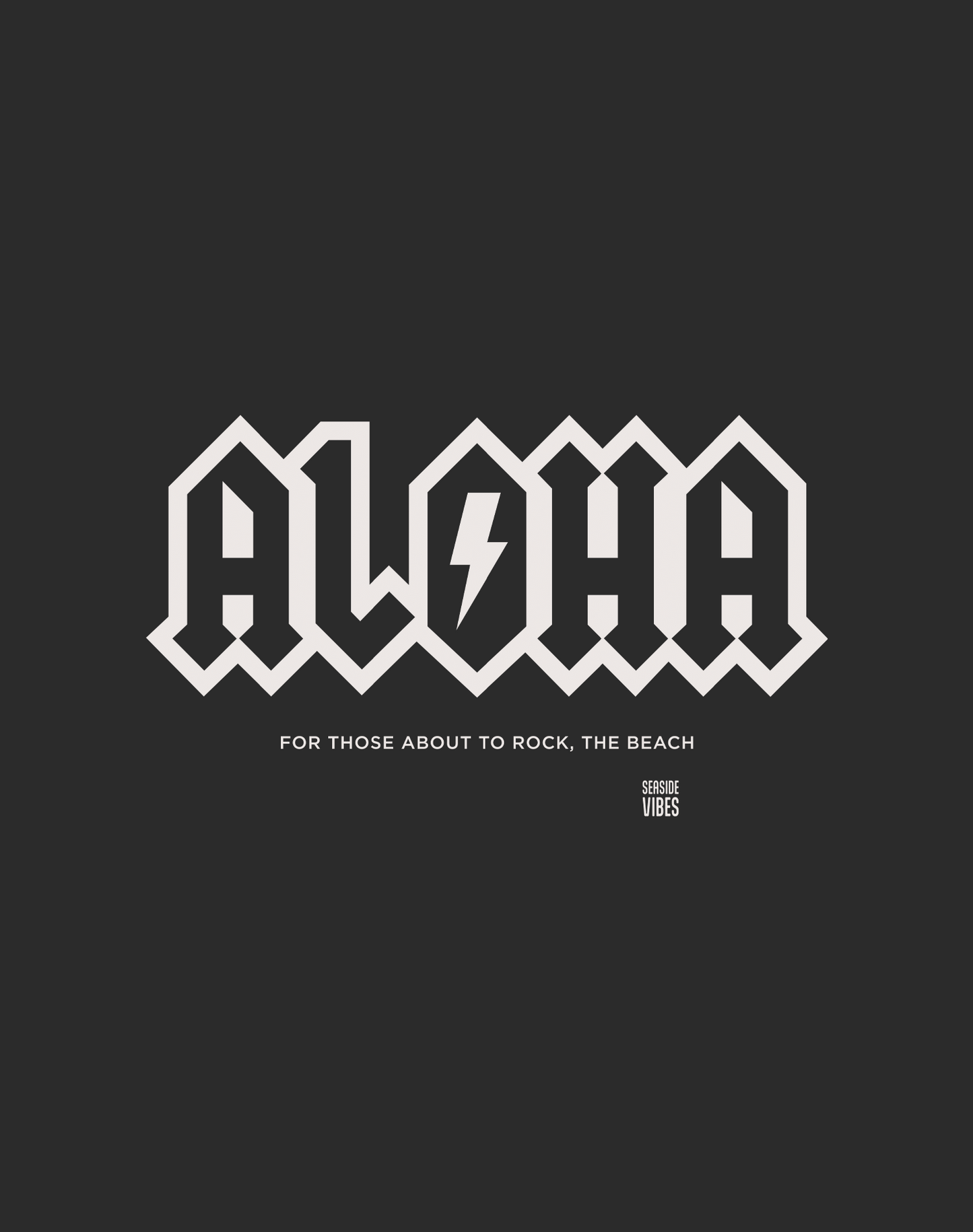 V-Neck: Aloha Rocks Tee - Dark Grey Heather
