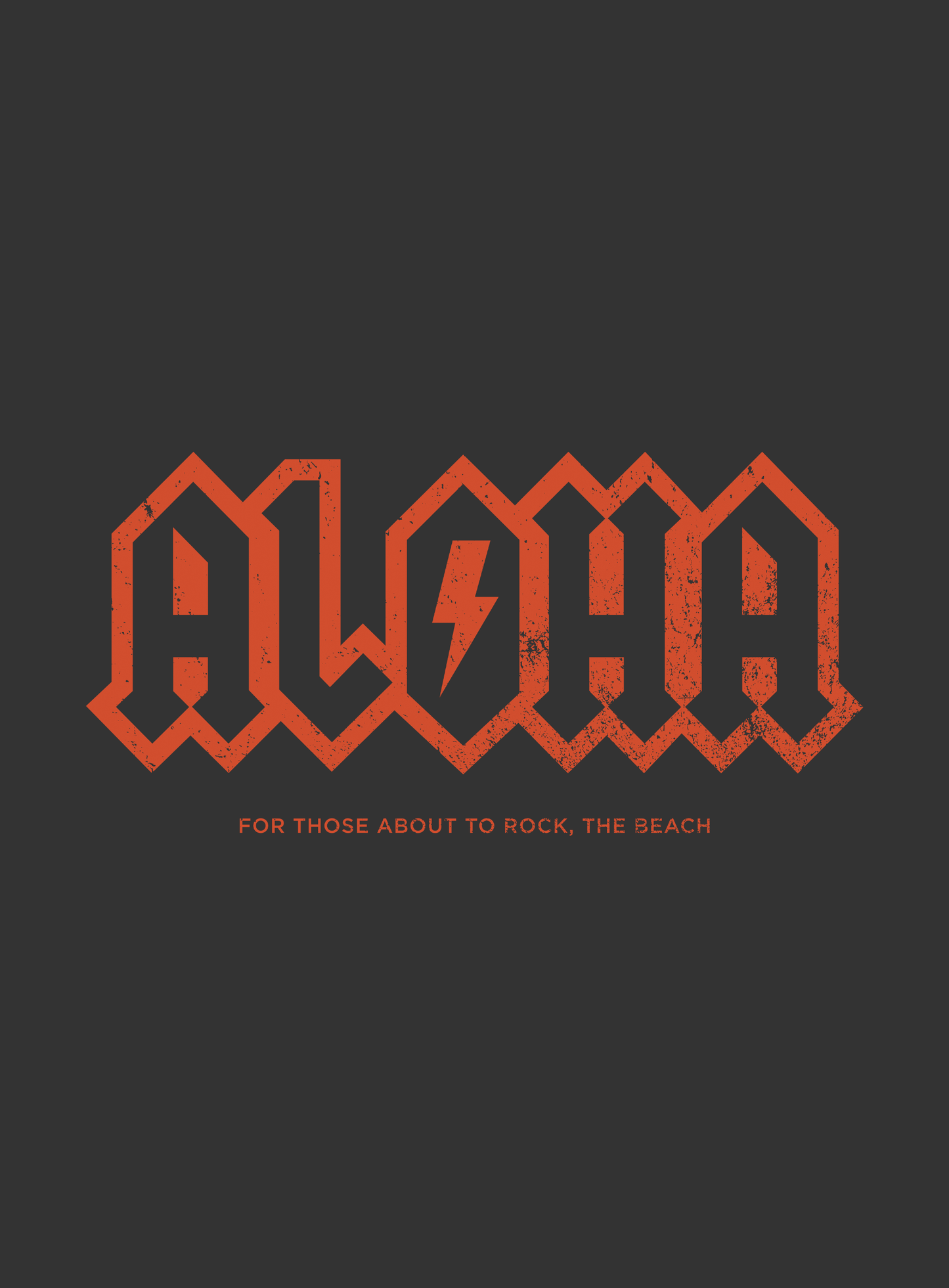 Unisex: Aloha Rocks Tee - Dark Grey Heather