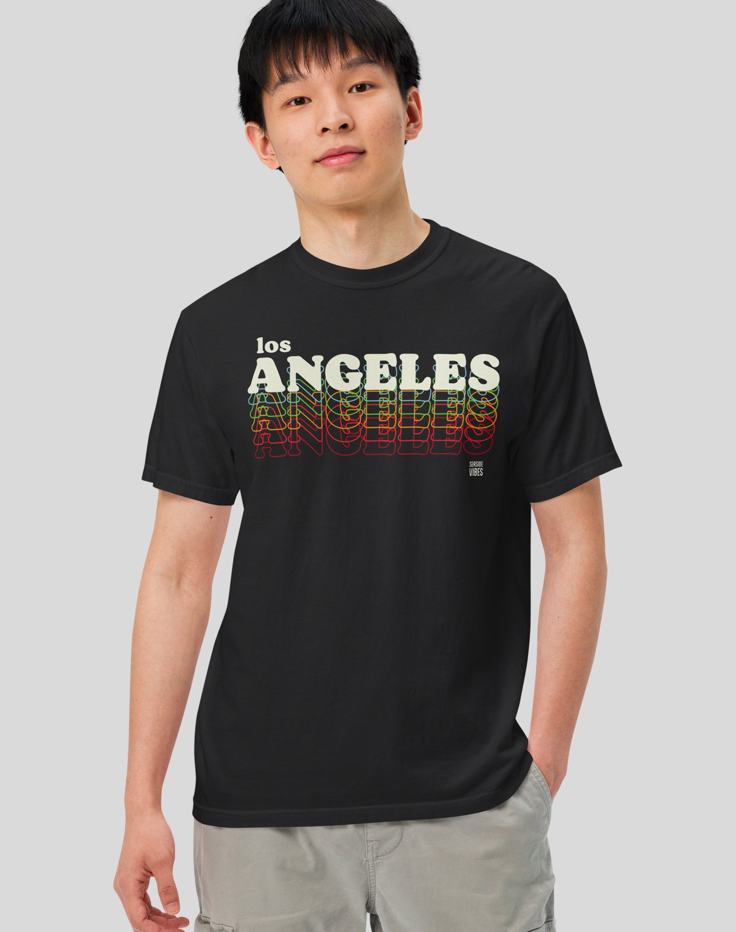 Unisex: Los Angeles Remix Tee - 100% Cotton | Black
