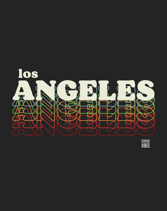 Los Angeles 80s Remix Tee - Cotton Blend | Charcoal