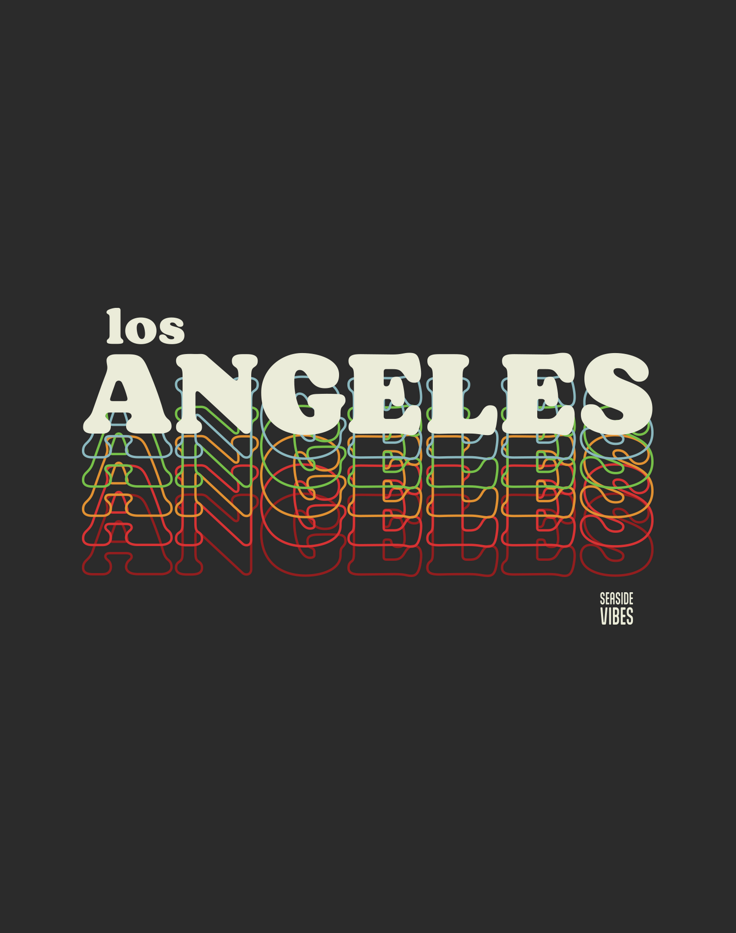 V-Neck: Los Angeles Remix Tee | Dark Grey Heather
