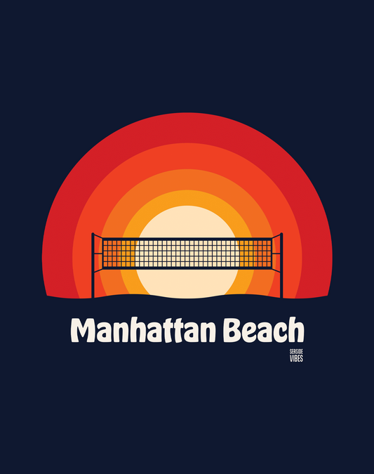 Manhattan Beach Sunset Tee - Unisex | Navy