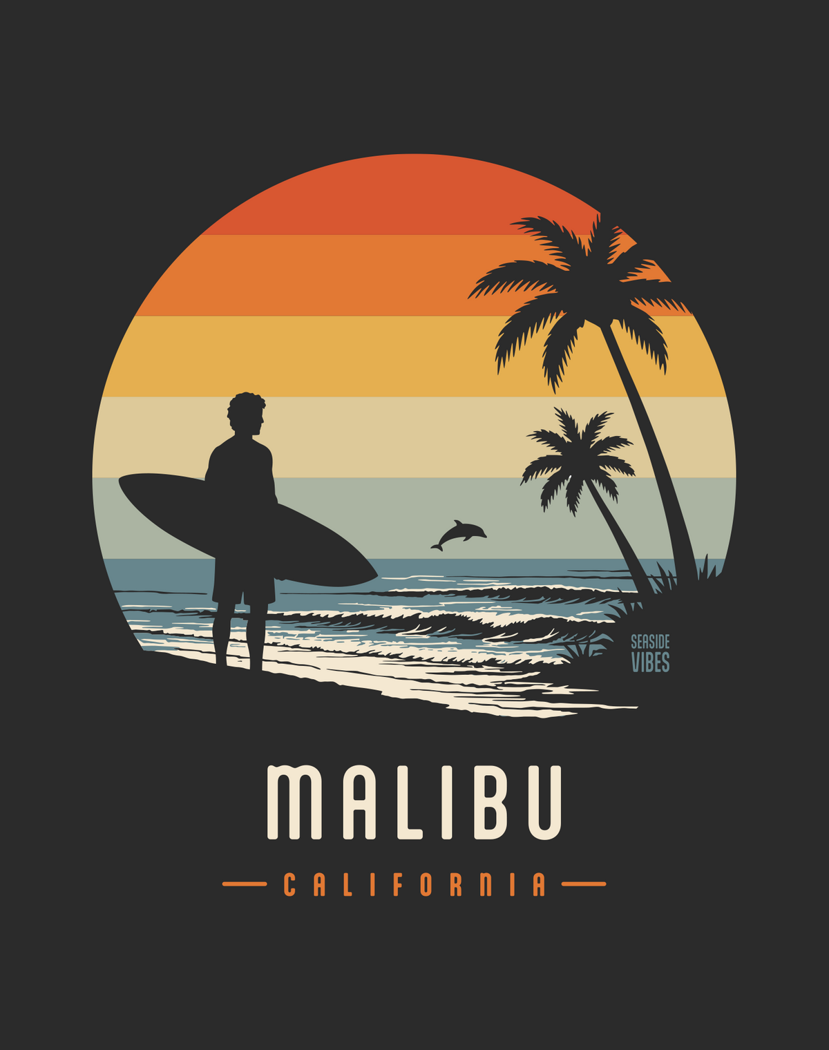 V-Neck: Malibu Away From Keyboard Tee| Dark Grey Heather