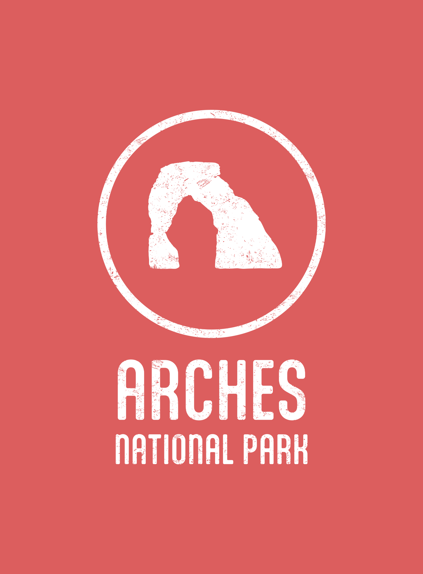 Unisex: Arches National Park Tee - Heather Red