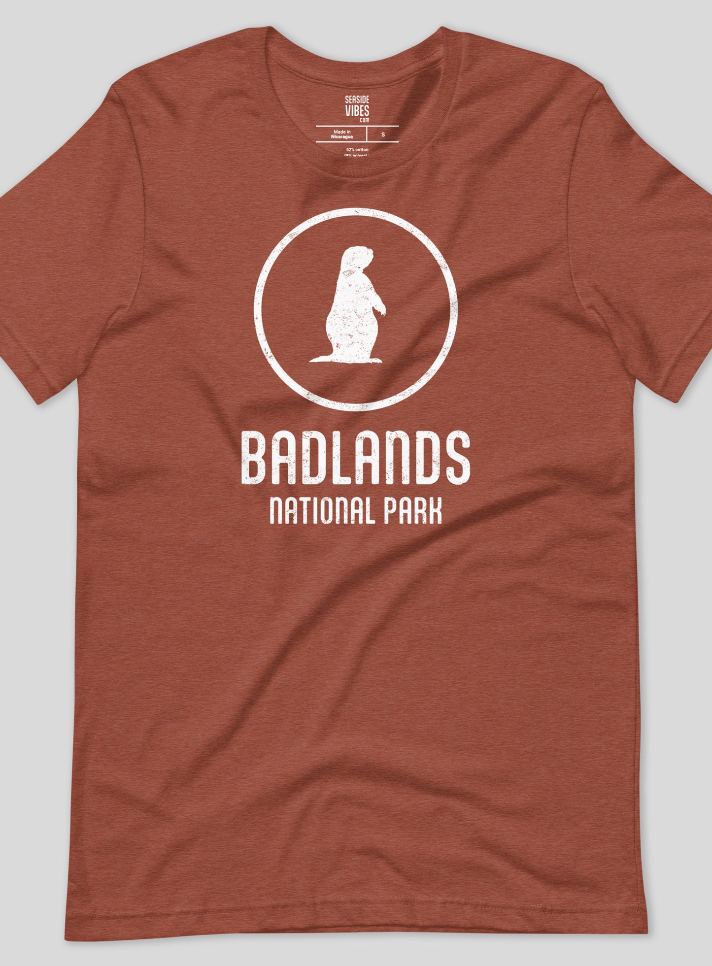 Unisex: Badlands National Park Tee - Heather Clay