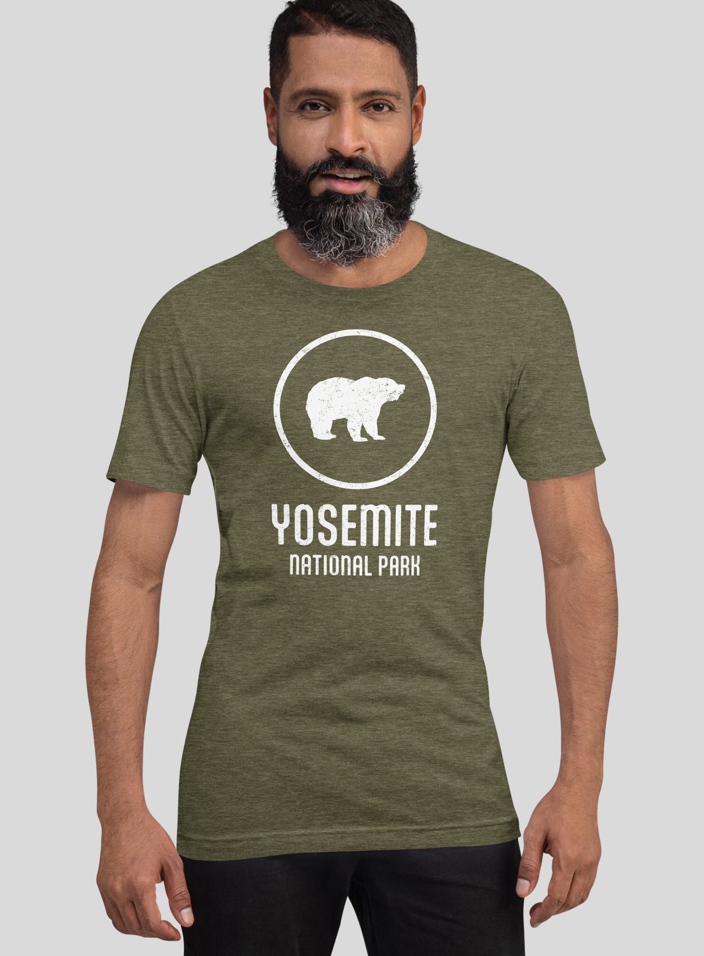 Unisex: Yosemite National Park Tee - Heather Olive
