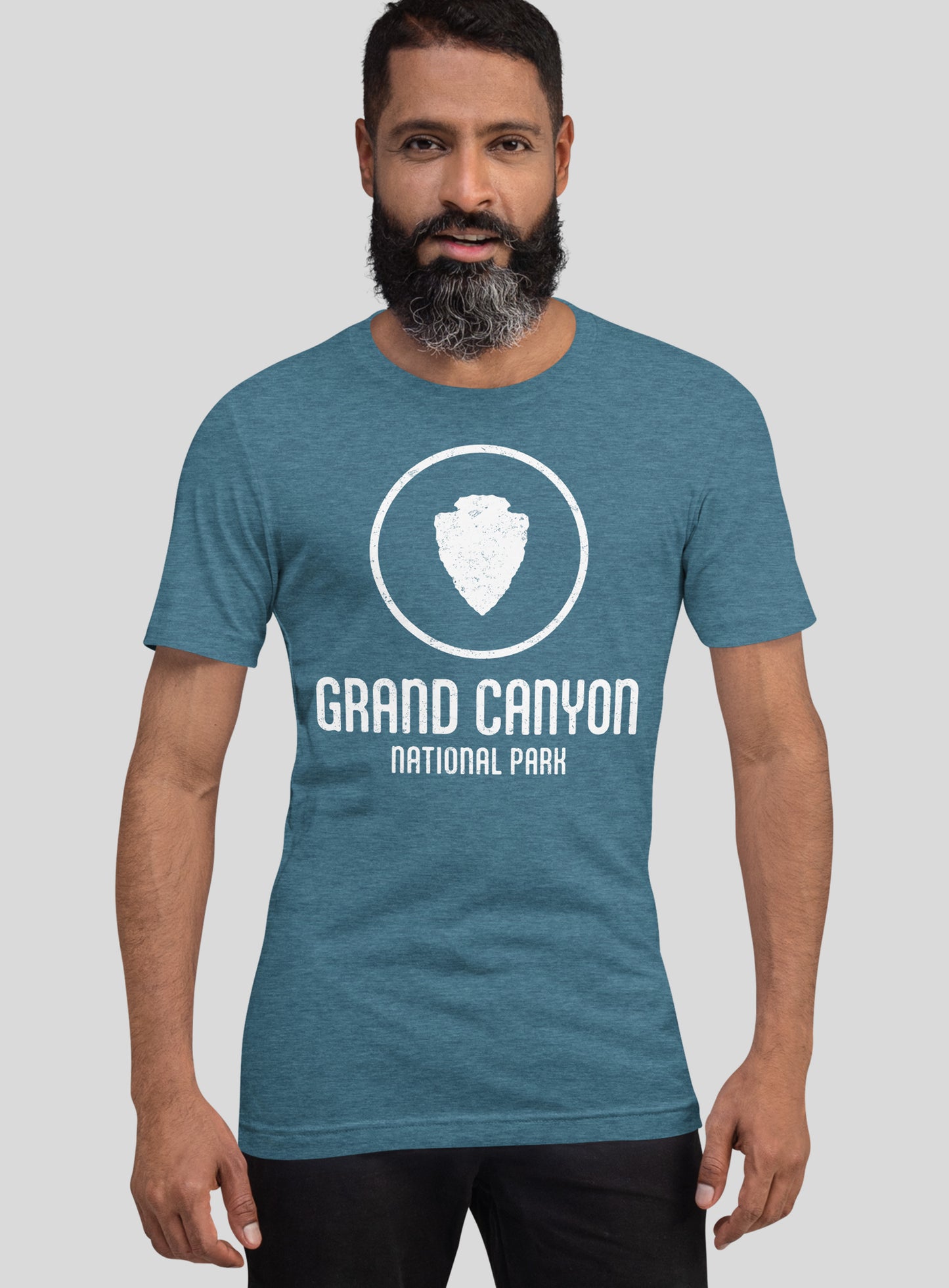 Unisex: Grand Canyon National Park Tee - Heather Deep Teal