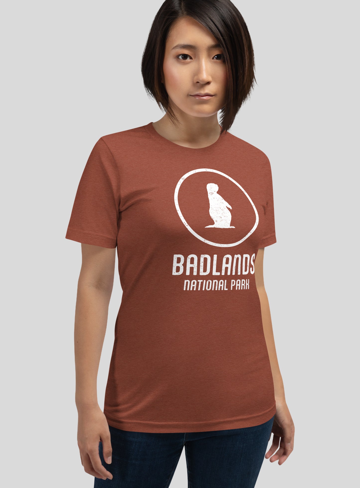 Unisex: Badlands National Park Tee - Heather Clay
