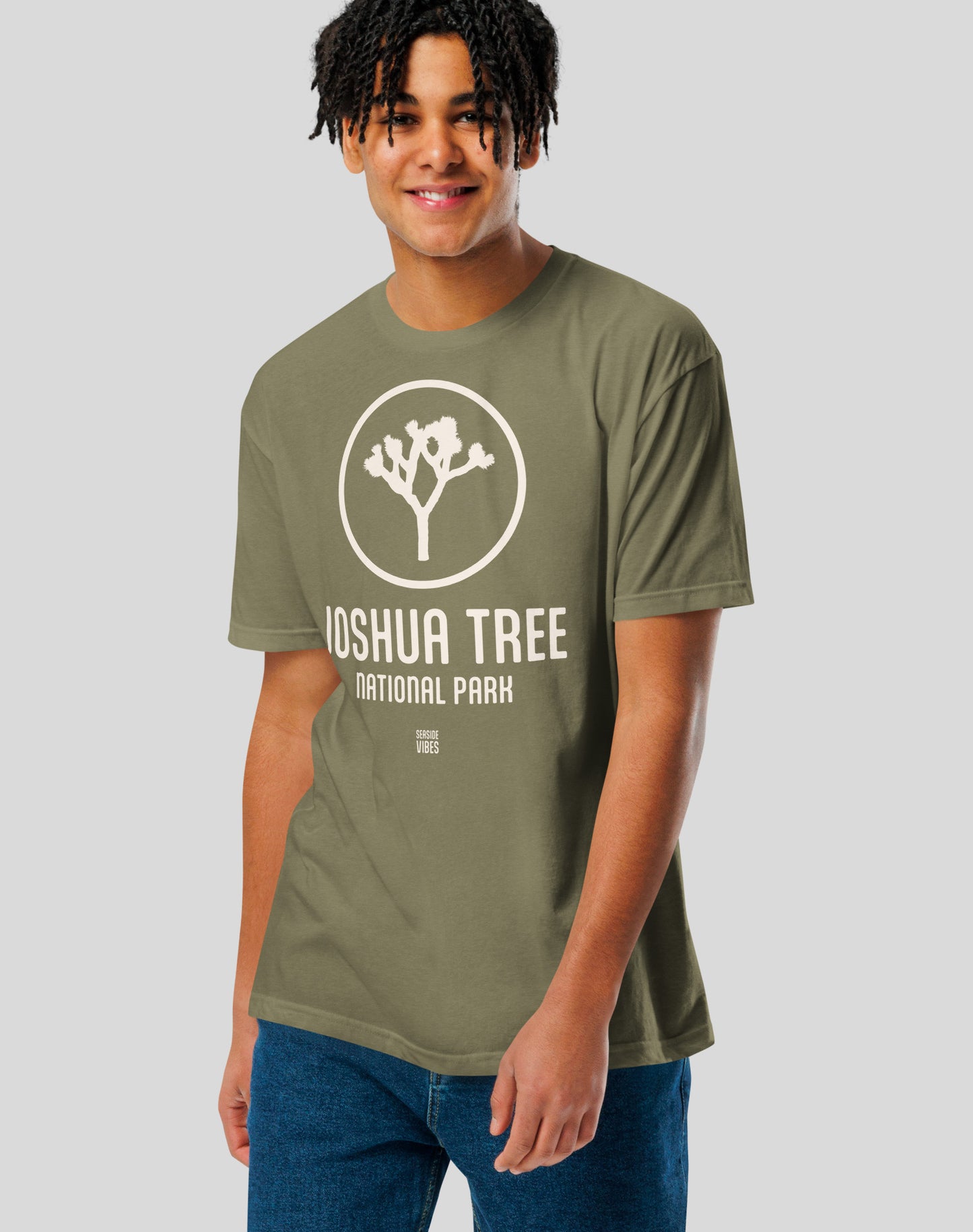 Joshua Tree National Park Tee - Cotton Blend | Military Green