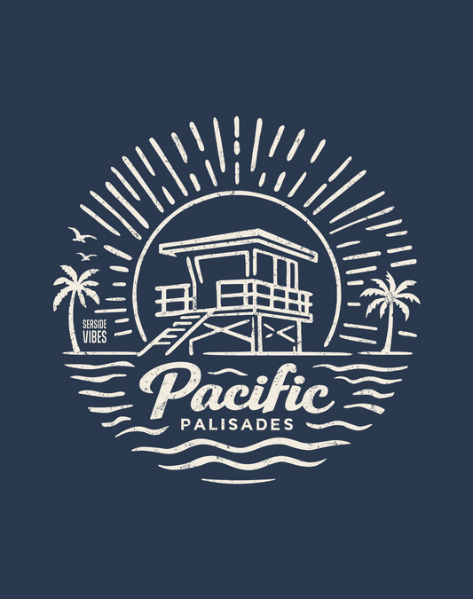 Pacific Palisades Sunrise Session Tee - Cotton Blend | Midnight Navy