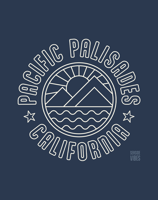 Pacific Palisades Sunrise Tee - Cotton Blend | Midnight Navy