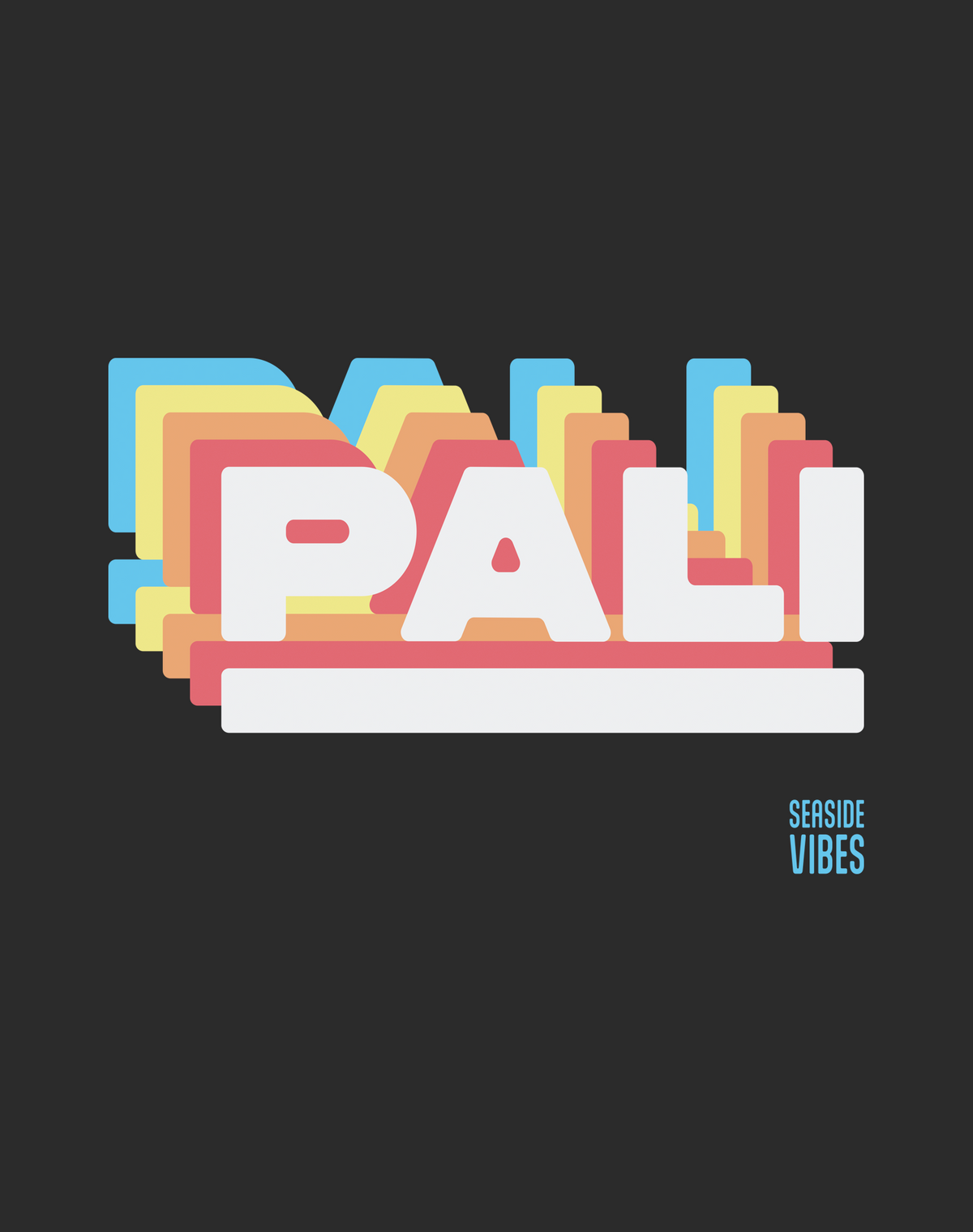 V-Neck: Retro Pali Tee - Dark Grey Heather