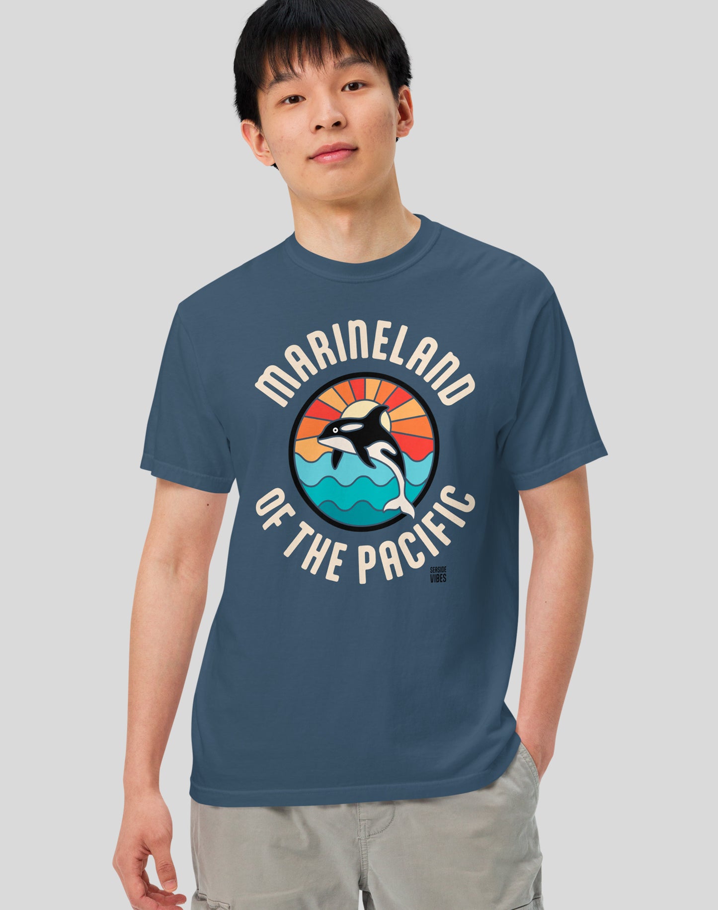Marineland of the Pacific Retro Sunset Tee - Premium 100% Cotton | Midnight