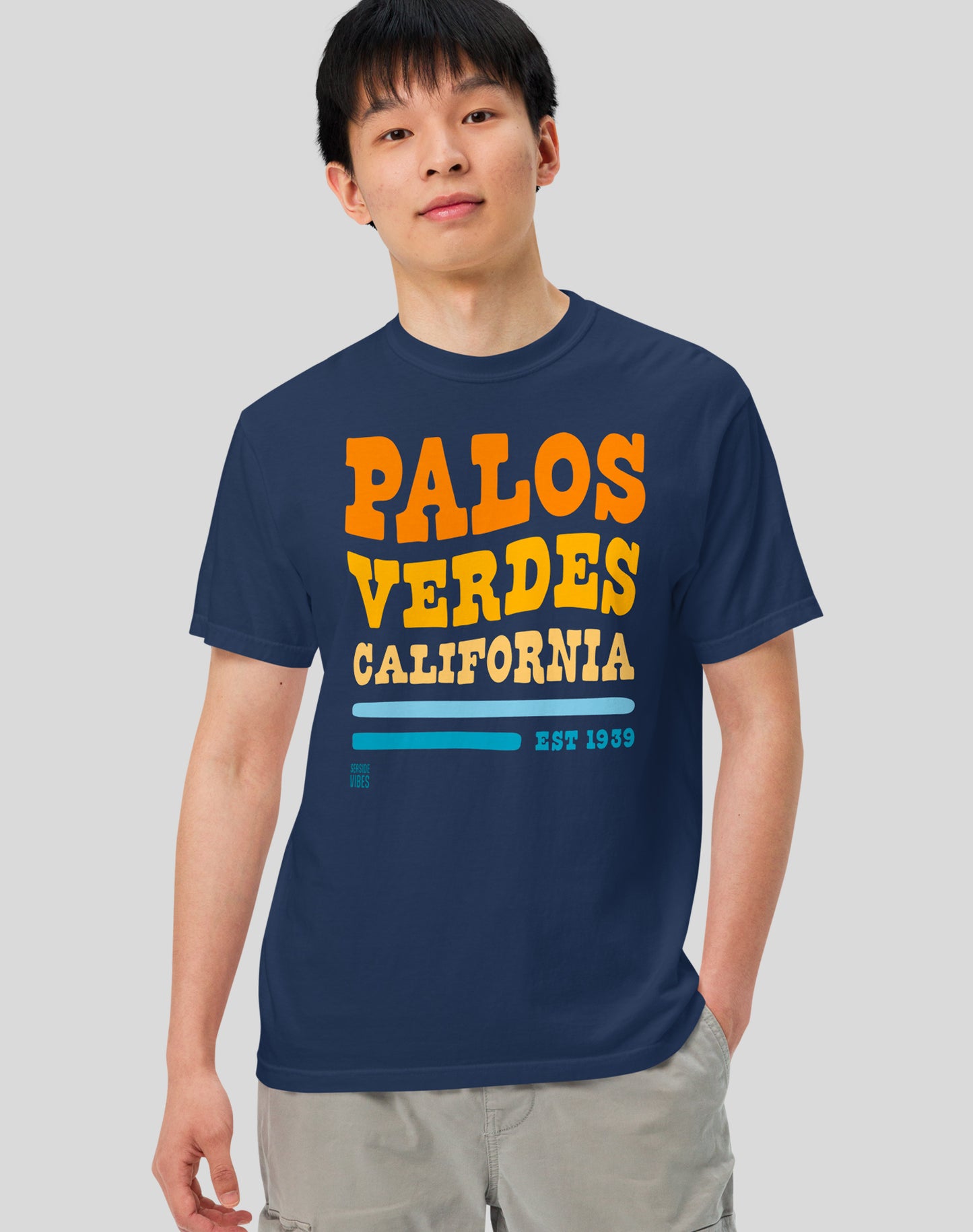 Palos Verdes Vibes Tee - Premium 100% Cotton | True Navy