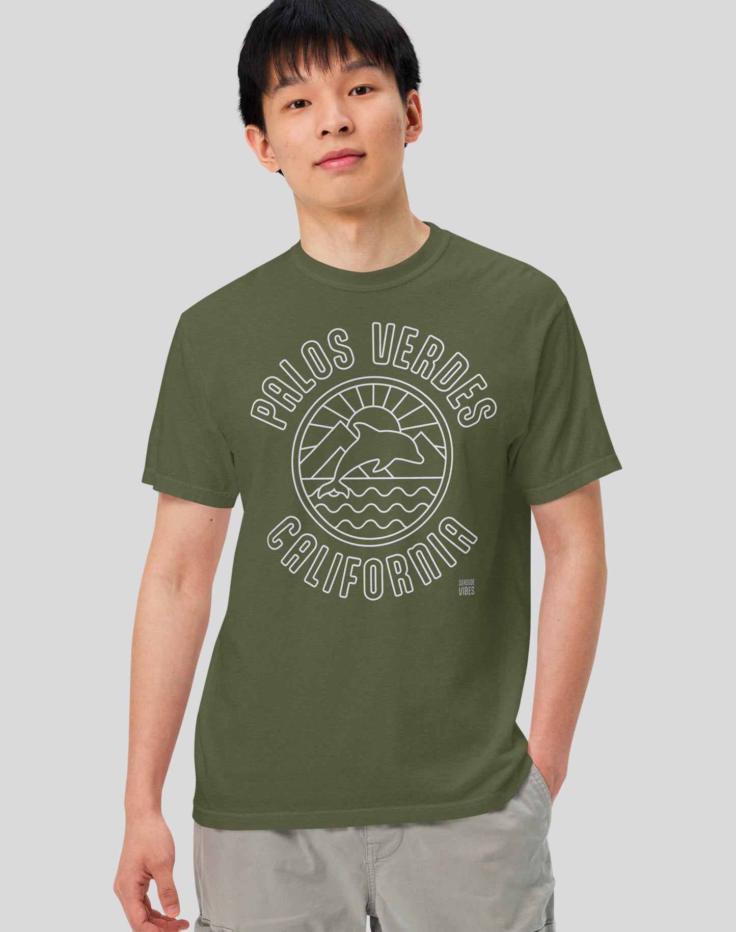 Palos Verdes Dolphin Sunrise Tee - Premium 100% Cotton | Hemp