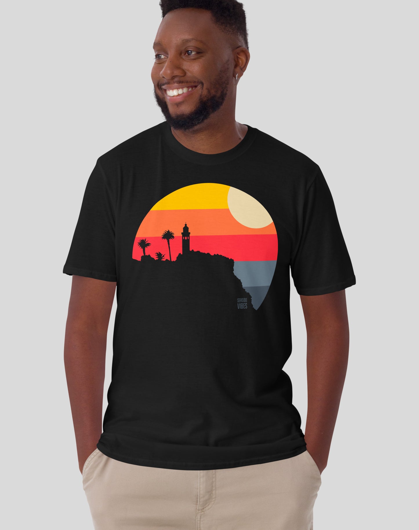 Point Vicente Lighthouse Sunset Tee - Unisex | Black