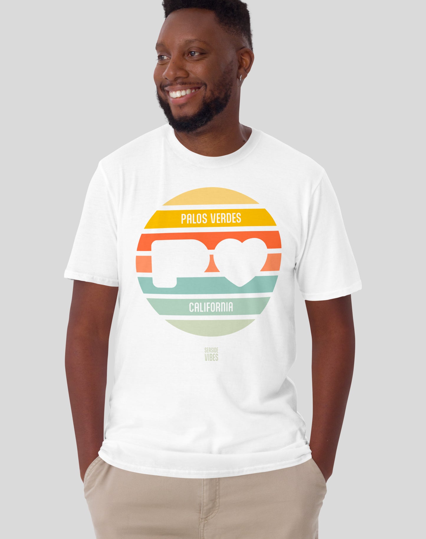 Palos Verdes Sunset Heart Logo Tee - Unisex | White