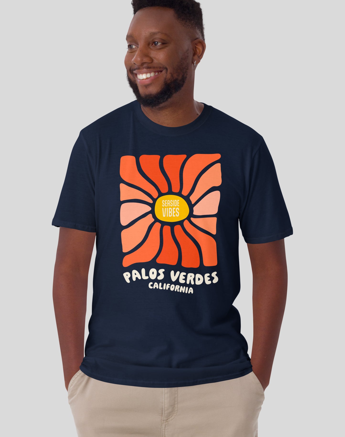 Palos Verdes Wavy Sun Tee - Unisex | Navy