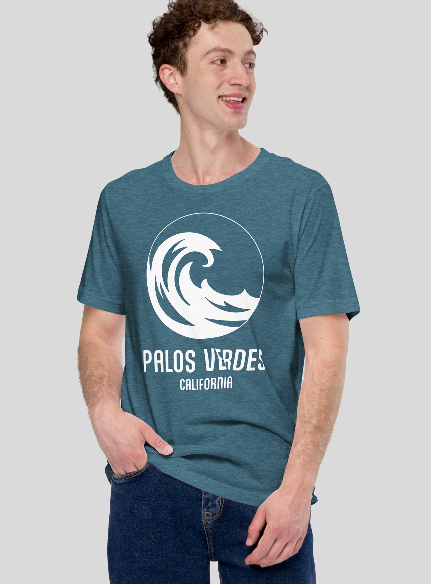 Unisex: The Wave Tee - Heather Deep Teal