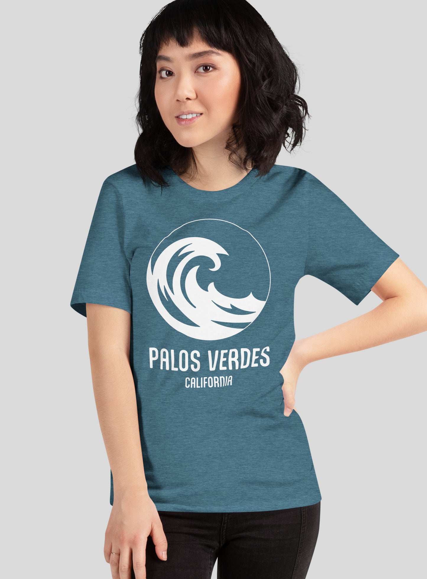 Unisex: The Wave Tee - Heather Deep Teal