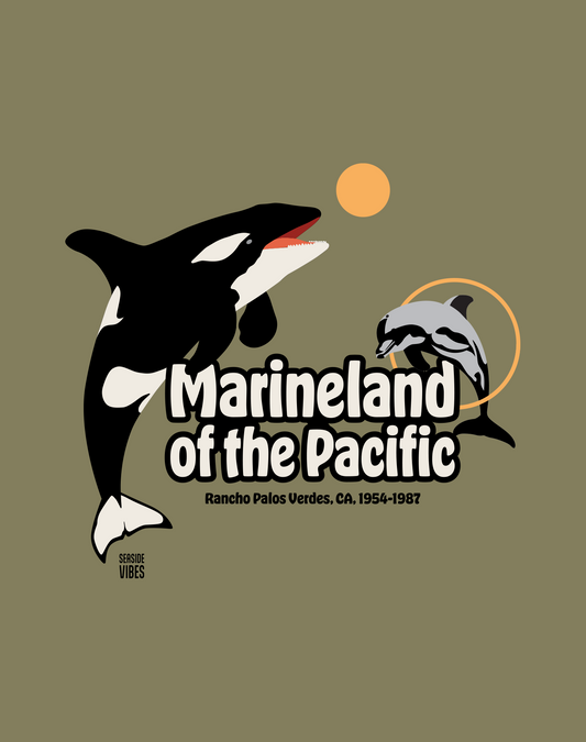 Marineland of the Pacific Classic Tee - Cotton Blend | Military Green