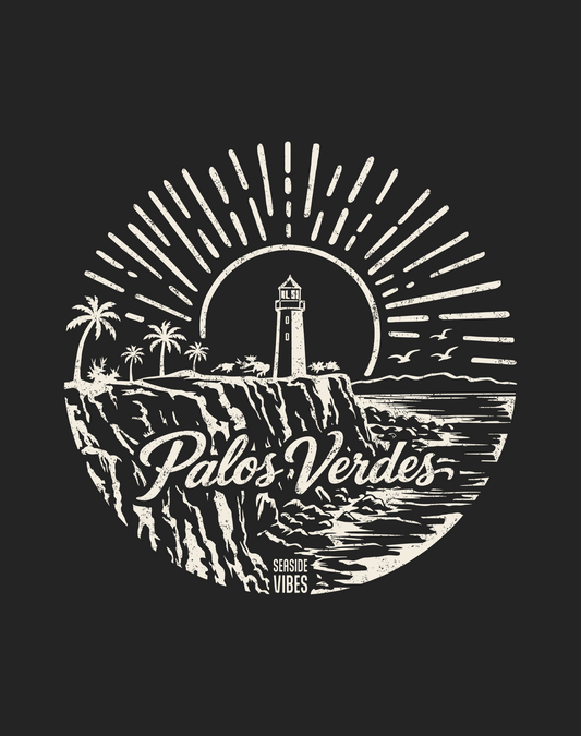 Welcome to Palos Verdes Tee - Cotton Blend | Charcoal
