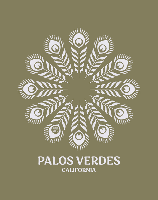 Palos Verdes Feathers Tee - Cotton Blend | Military Green