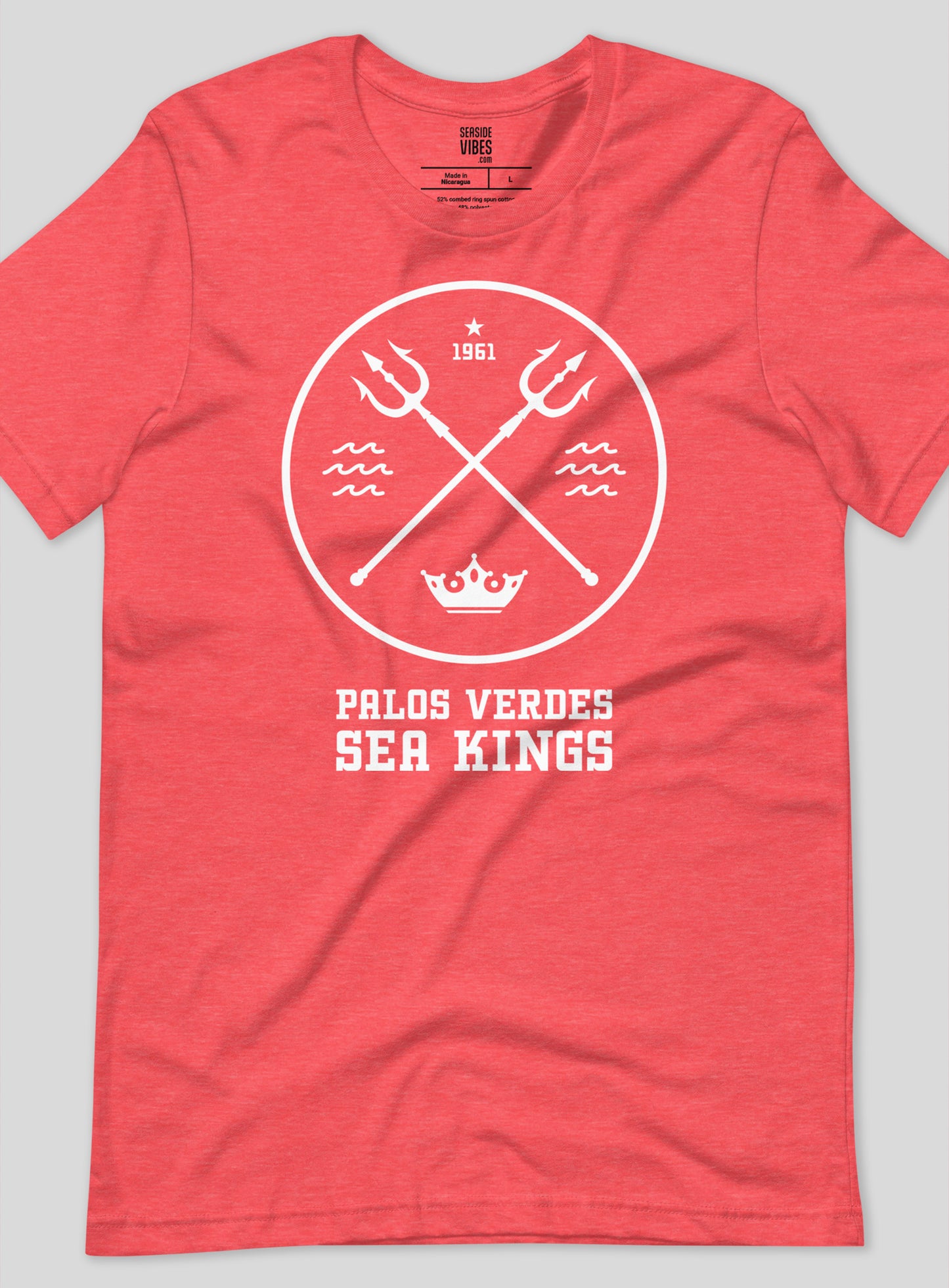 Unisex: Palos Verdes Sea Kings Tee - Heather Red