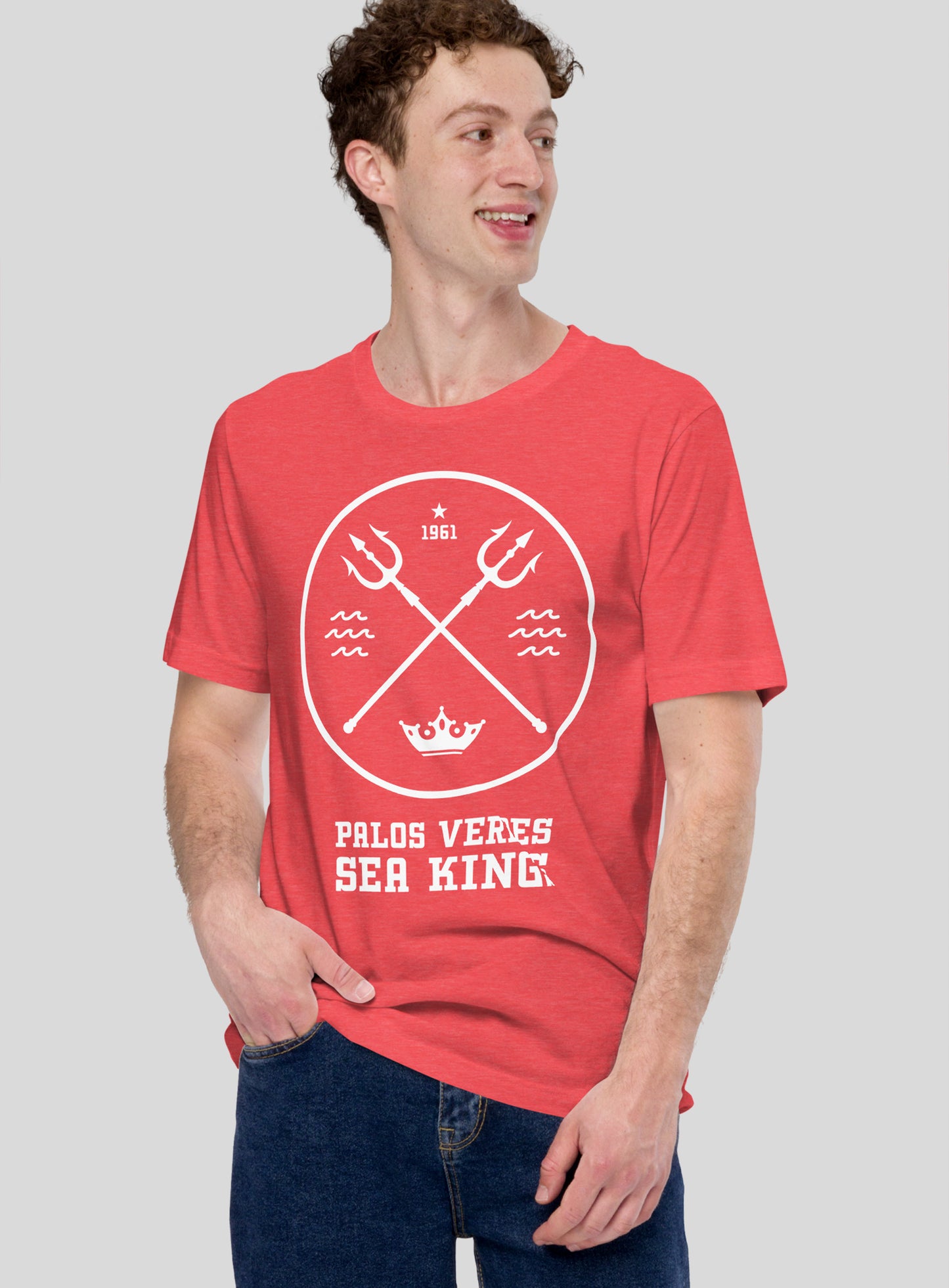 Unisex: Palos Verdes Sea Kings Tee - Heather Red