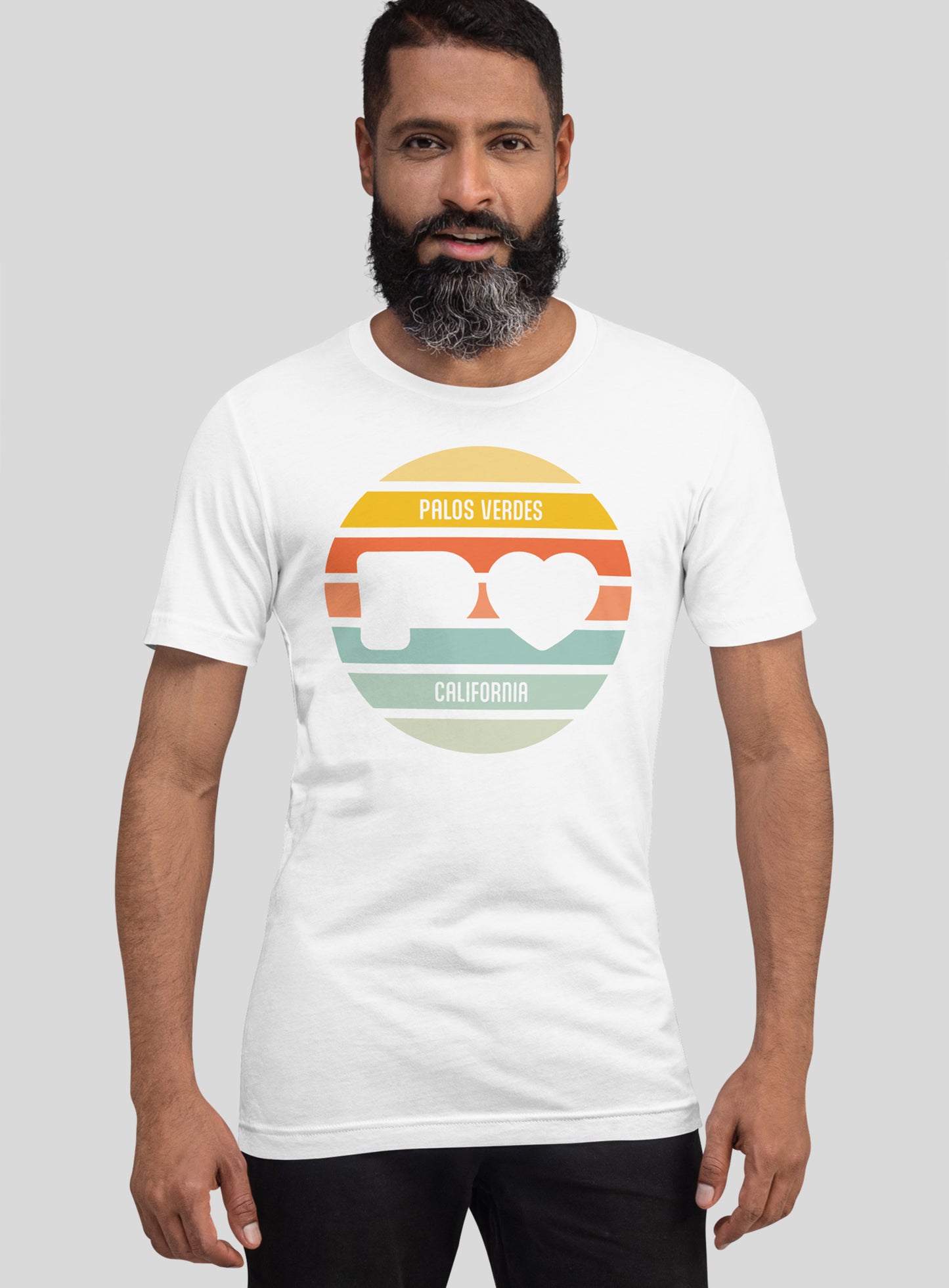 Unisex: Palos Verdes Sunset Tee - White