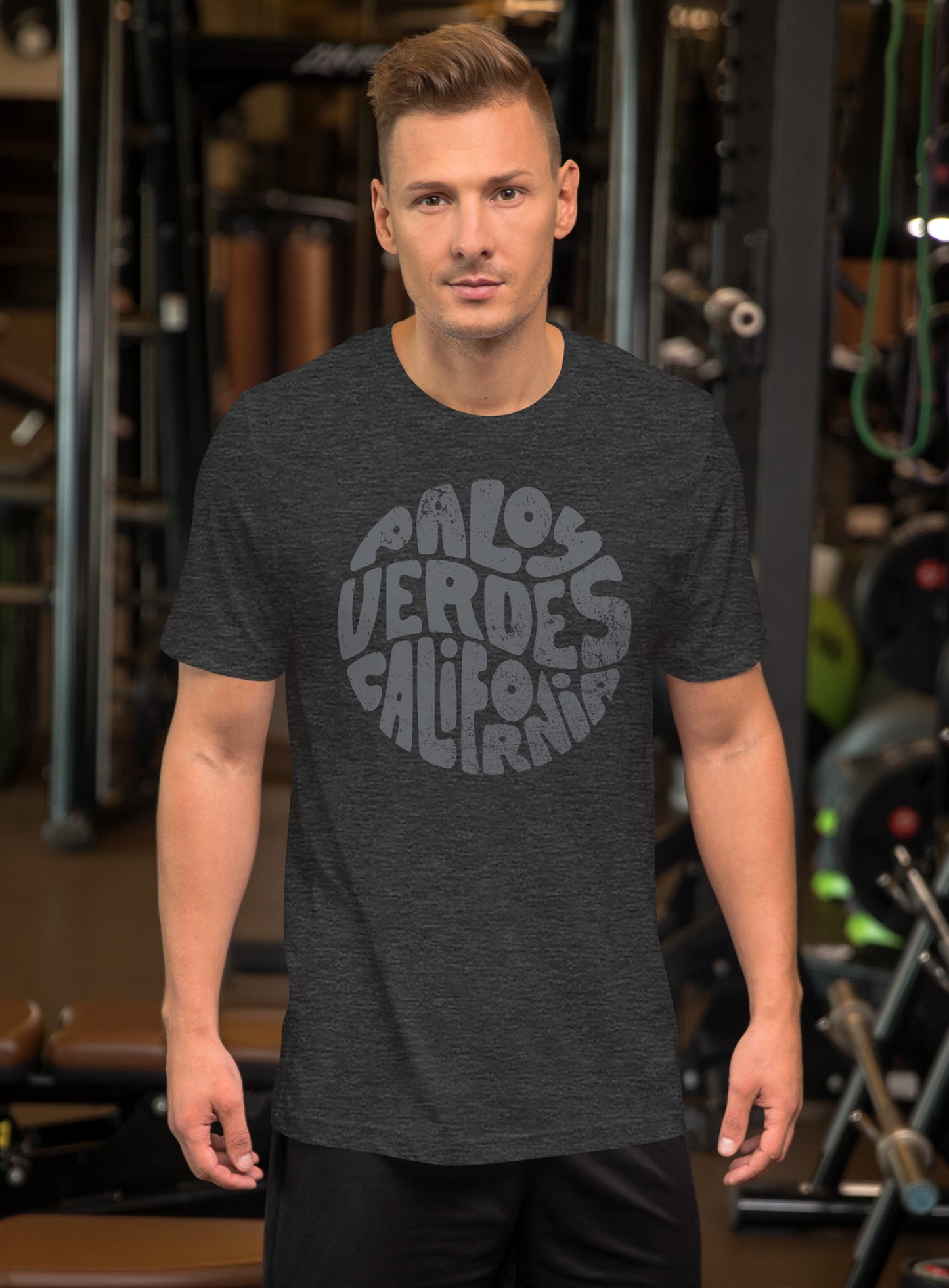 Unisex: Groovy Palos Verdes Tee - Dark Grey Heather
