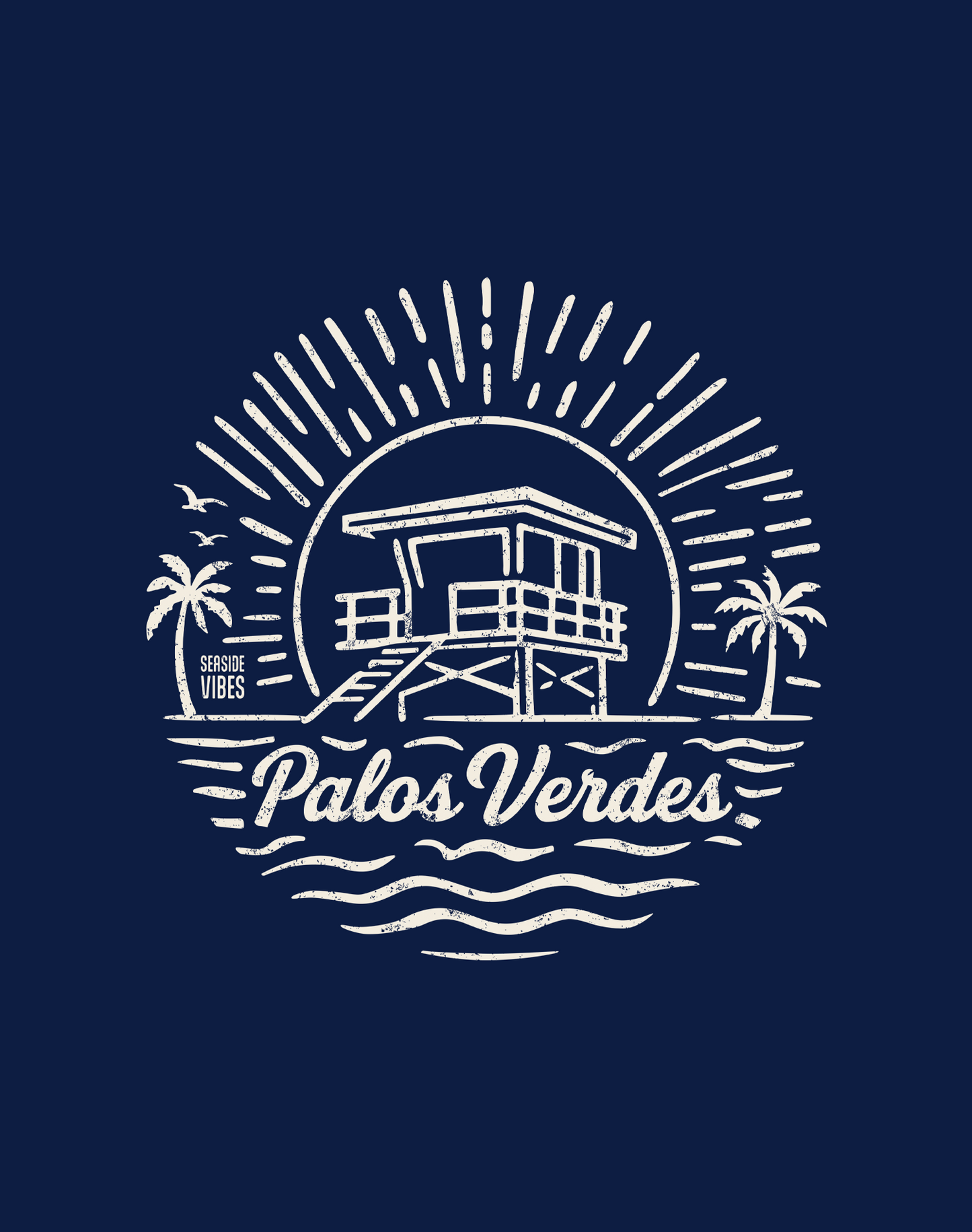 V-Neck: Palos Verdes Sunrise Session Tee | Heather Navy