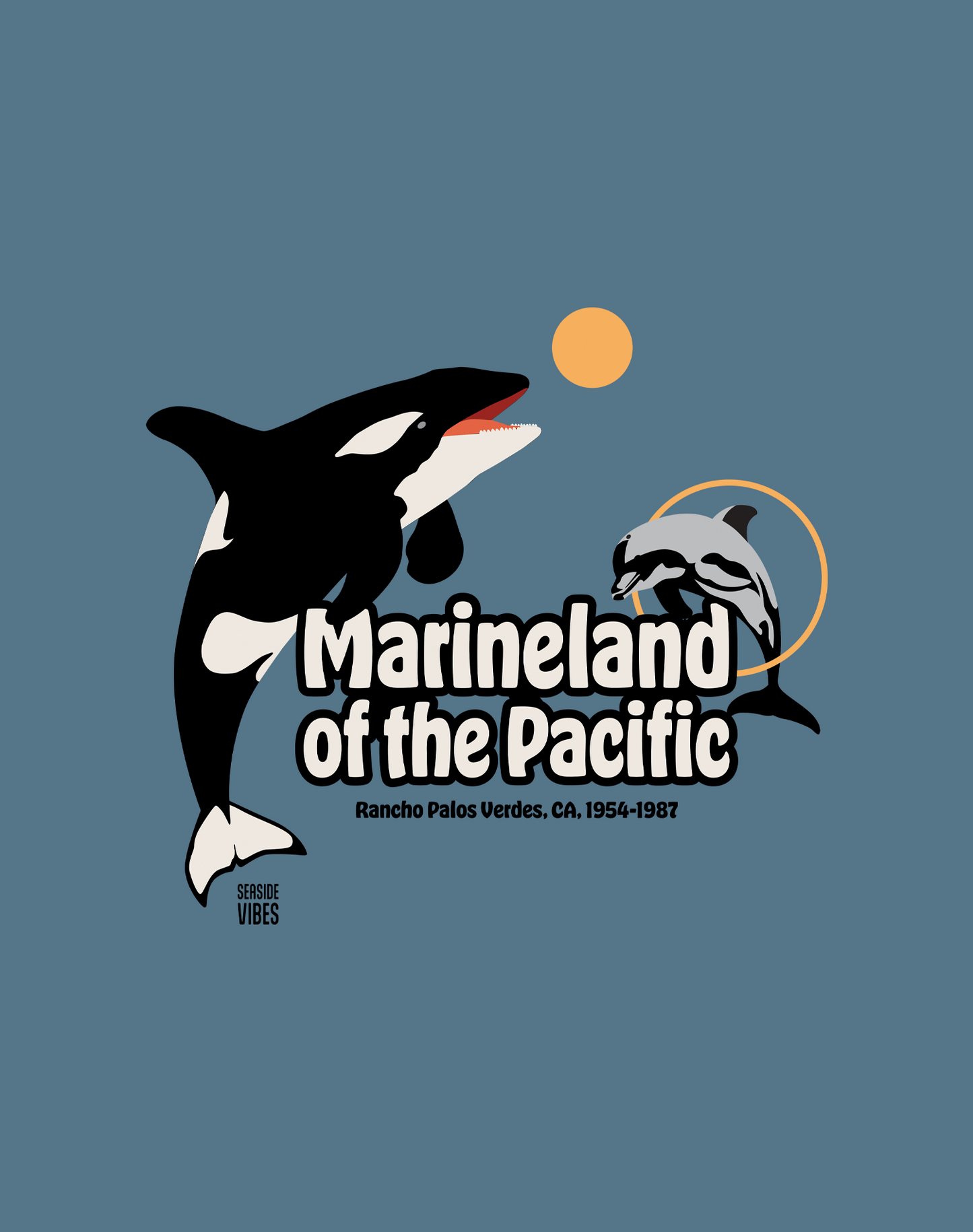 V-Neck: Marineland of the Pacific Tee | Heather Slate