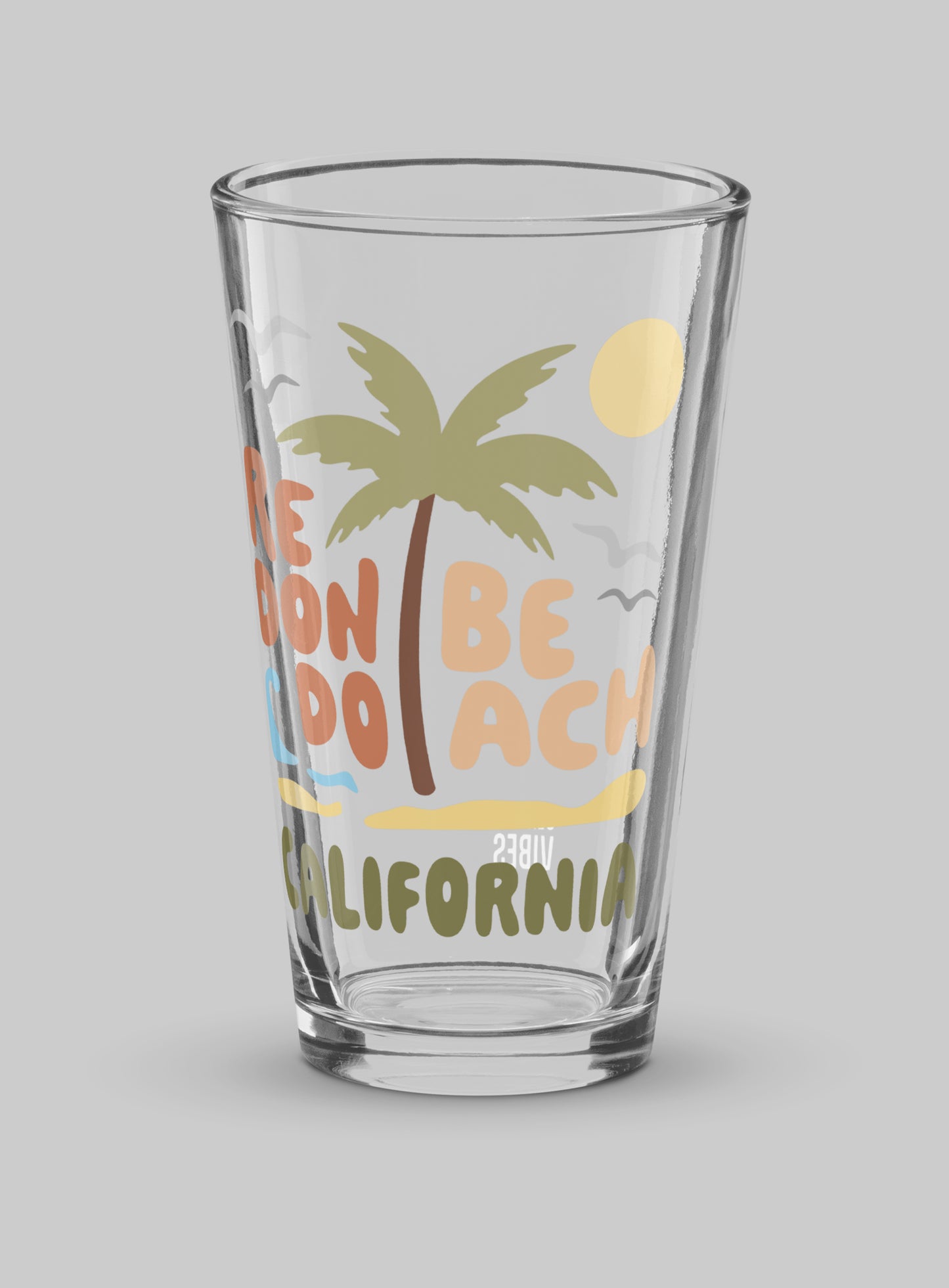 Collectible Redondo Beach Palm Pint Glass - 16 oz