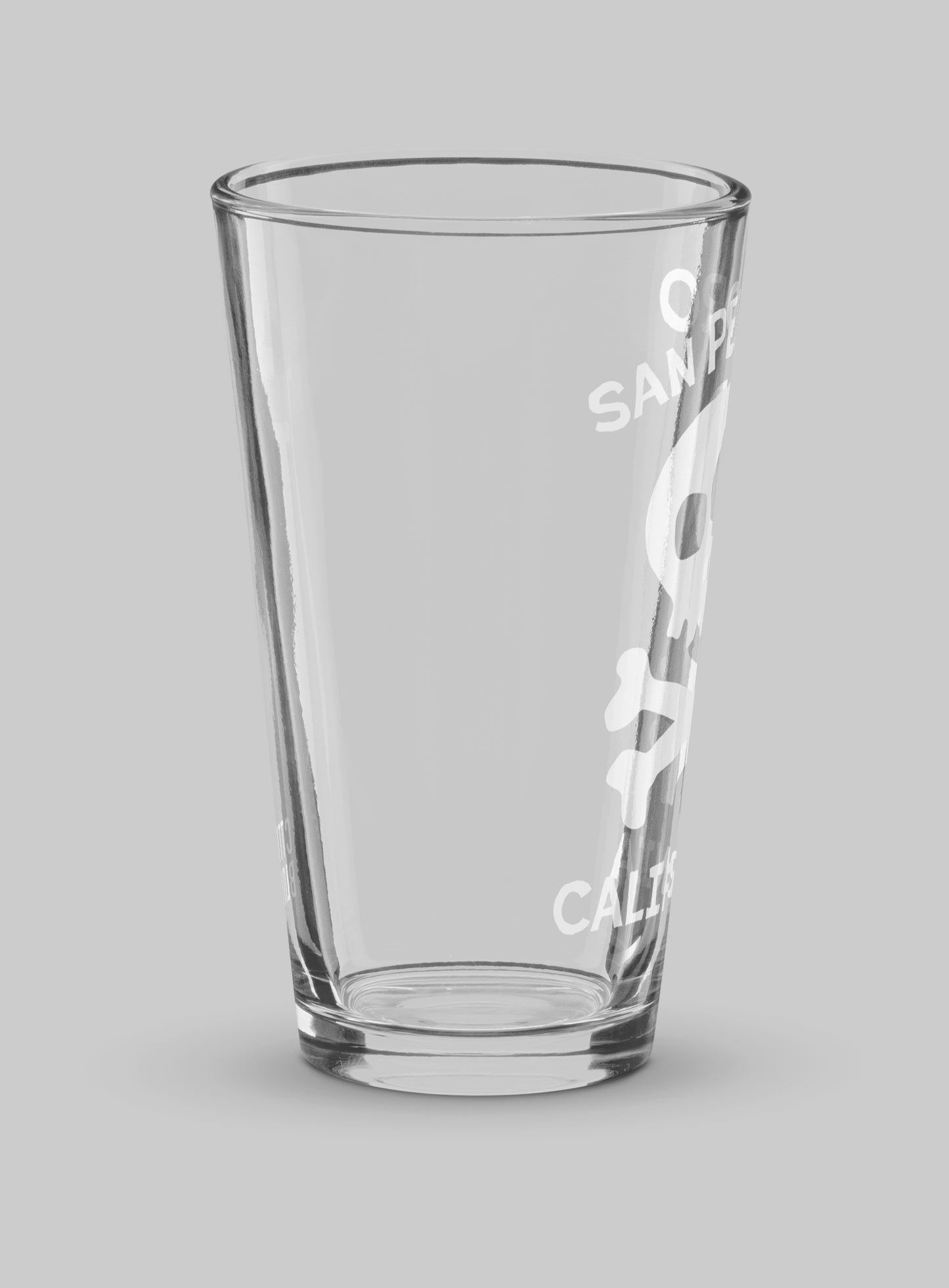 Collectible San Pedro Skull and Bones Pint Glass - 16 oz