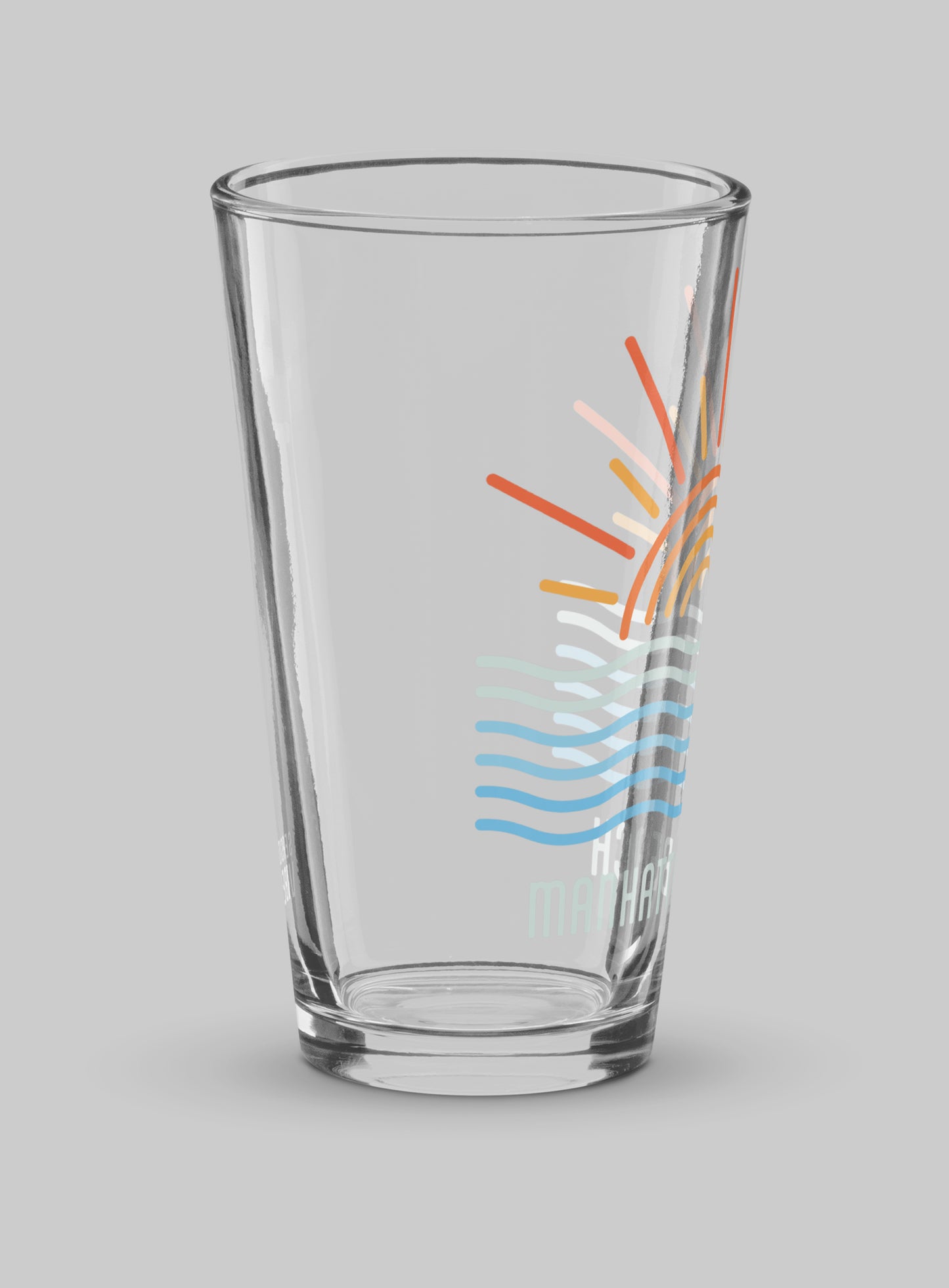 Collectible Manhattan Beach Waves Pint Glass - 16 oz