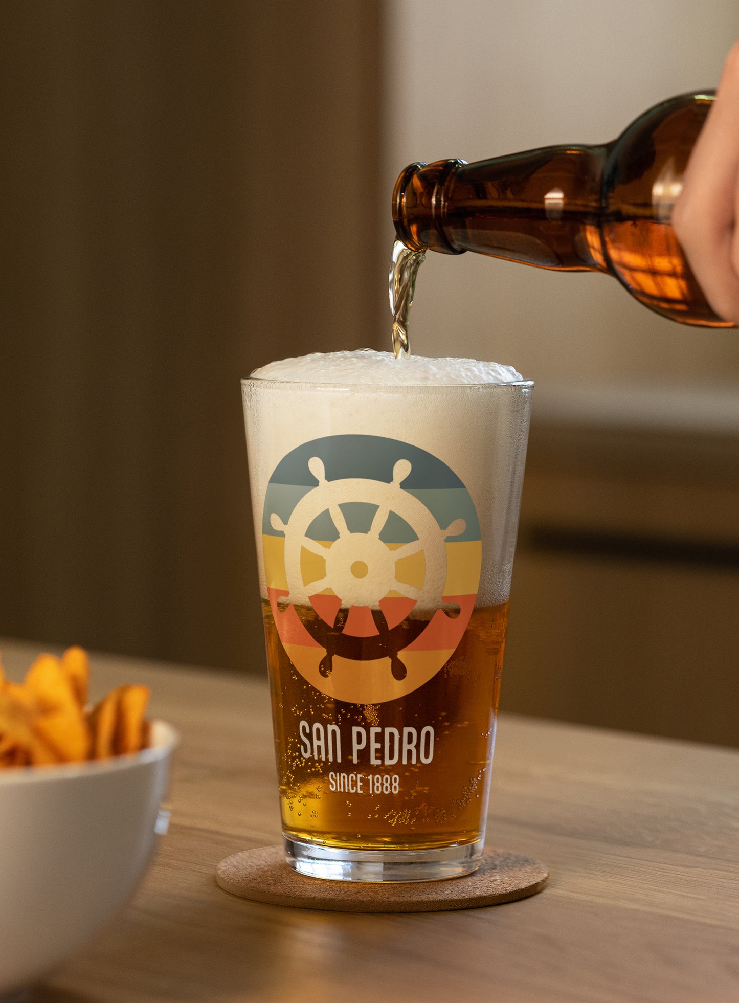Collectible San Pedro Helm Pint Glass - 16 oz