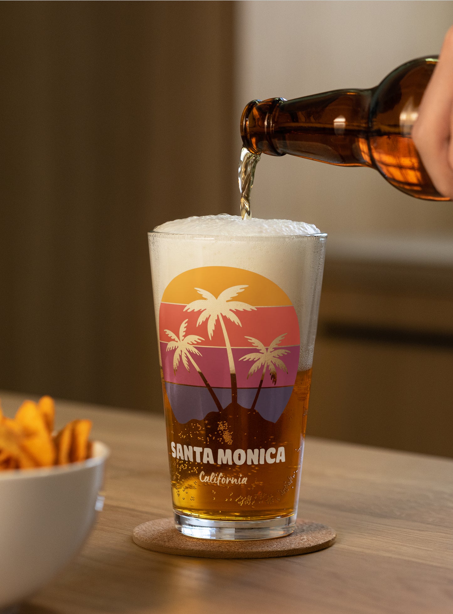 Collectible Santa Monica Dreamin Pint Glass - 16 oz